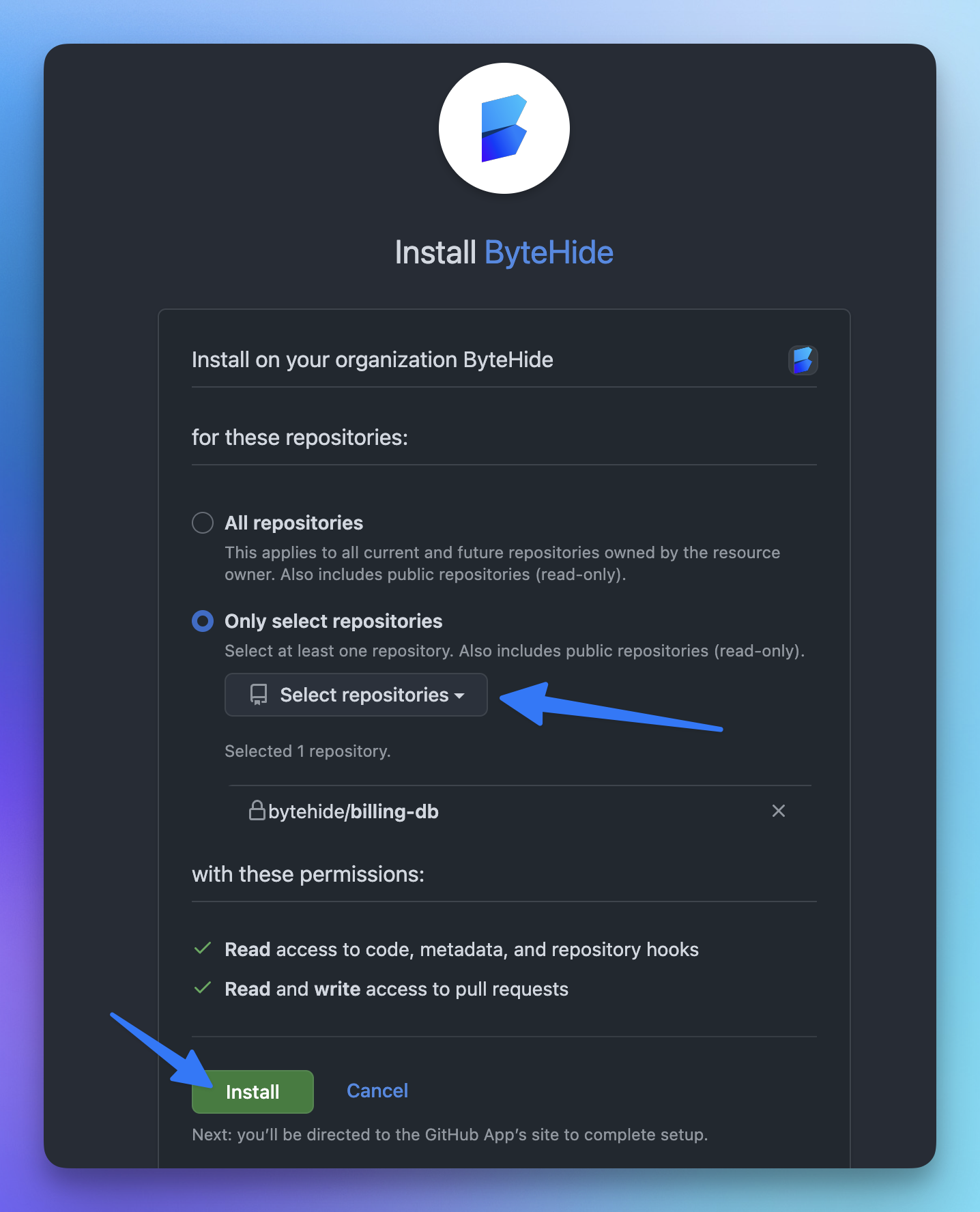 Github connect repos