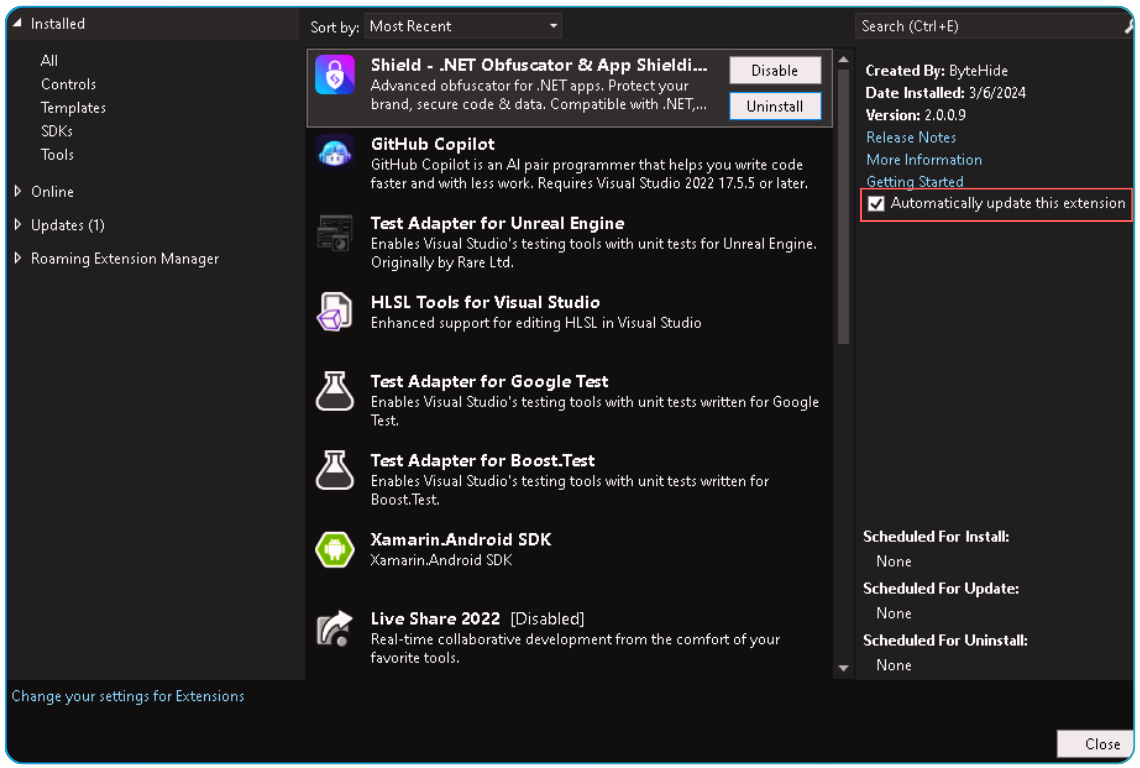 shield obfuscator visual studio extension
